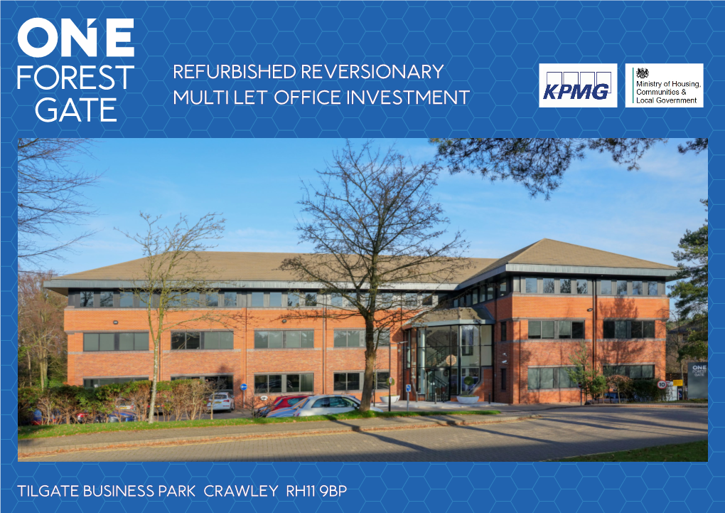 Crawley, Crawley, Rh11 Rh11 9Bp 9Bp 1 Investment Summary