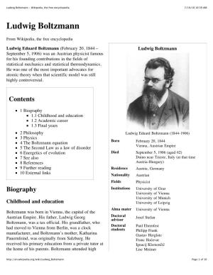Ludwig Boltzmann - Wikipedia, the Free Encyclopedia 7/19/10 10:39 AM
