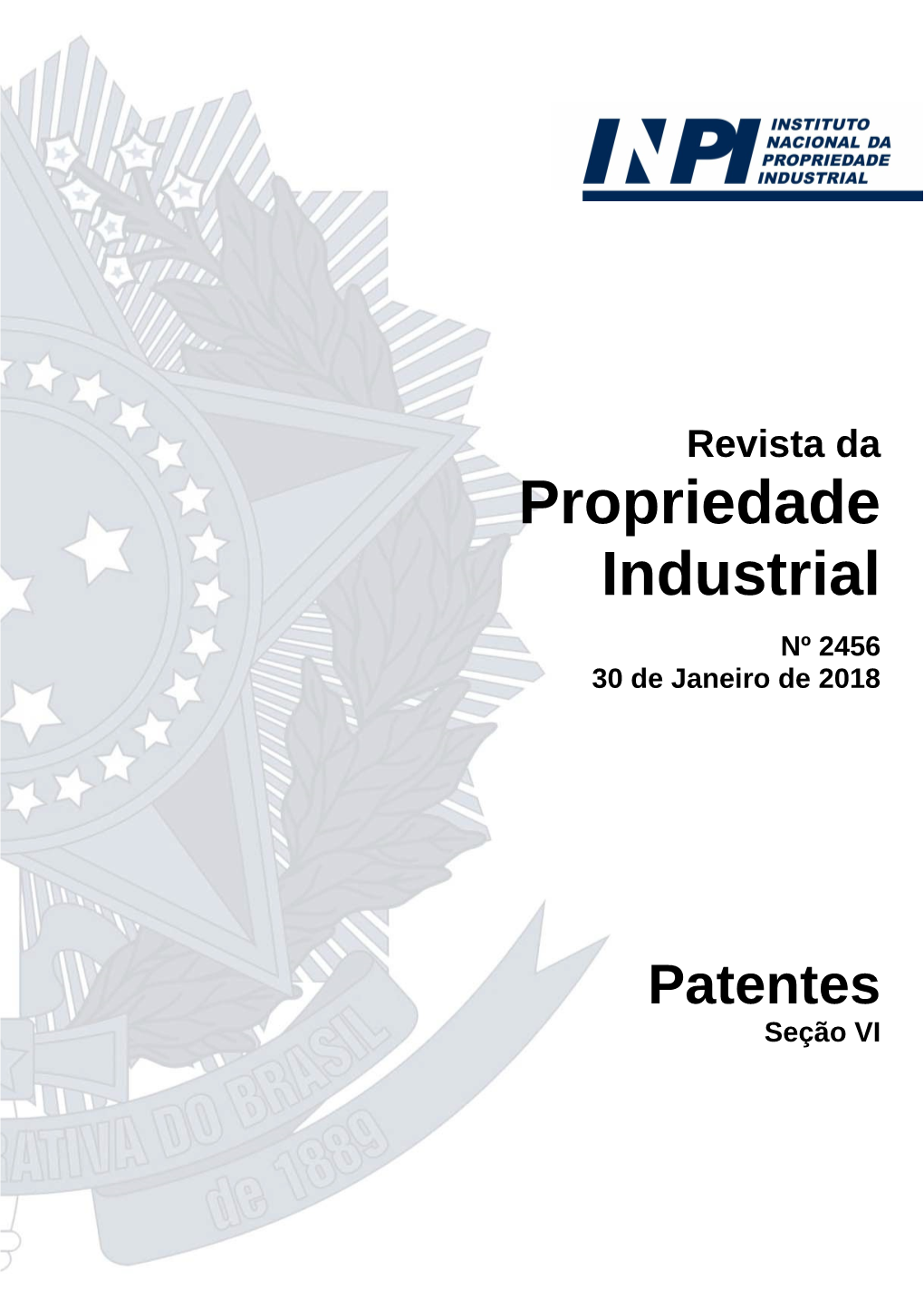 Propriedade Industrial Nº 2456 30 De Janeiro De 2018