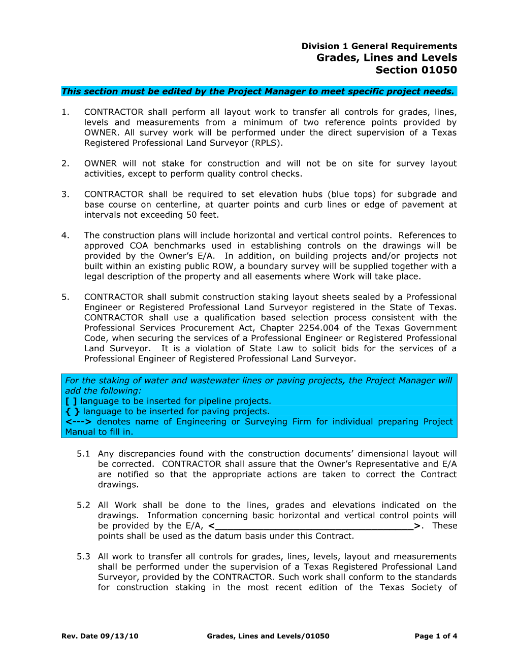 Bidding Requirements, Contract Forms &Conditions of Contract