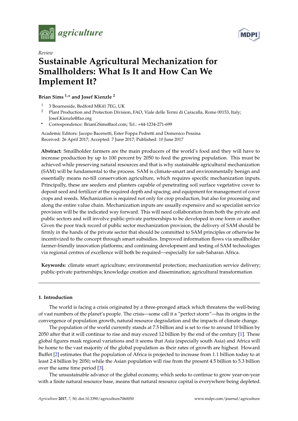 Sustainable Agricultural Mechanization for Smallholders: What Is It and How Can We Implement It?