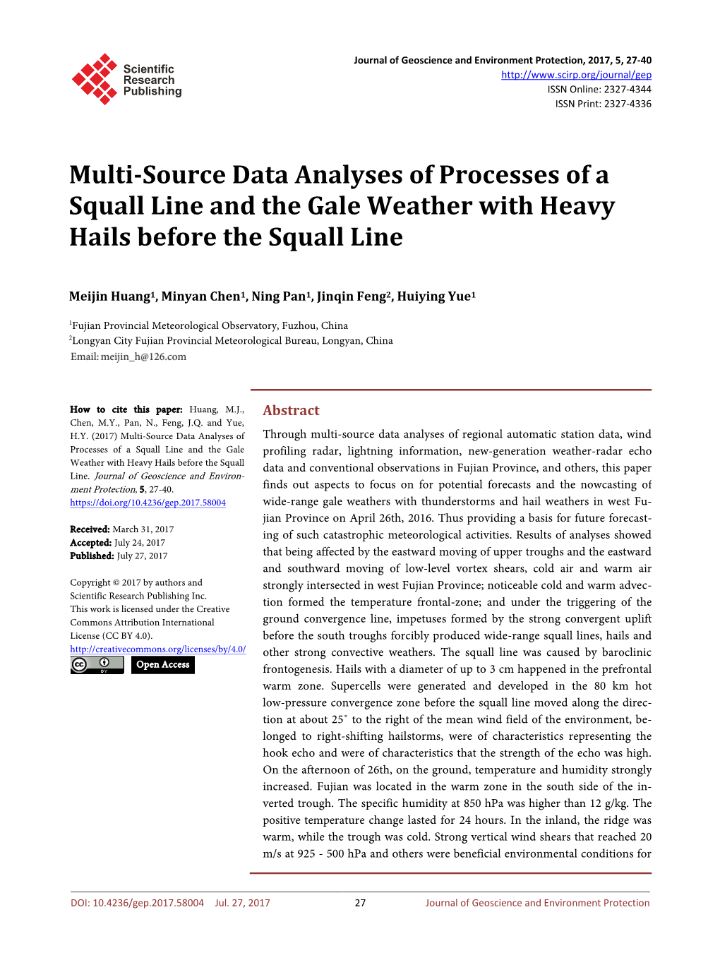 Multi-Source Data Analyses of Processes of a Squall Line and the Gale Weather with Heavy Hails Before the Squall Line