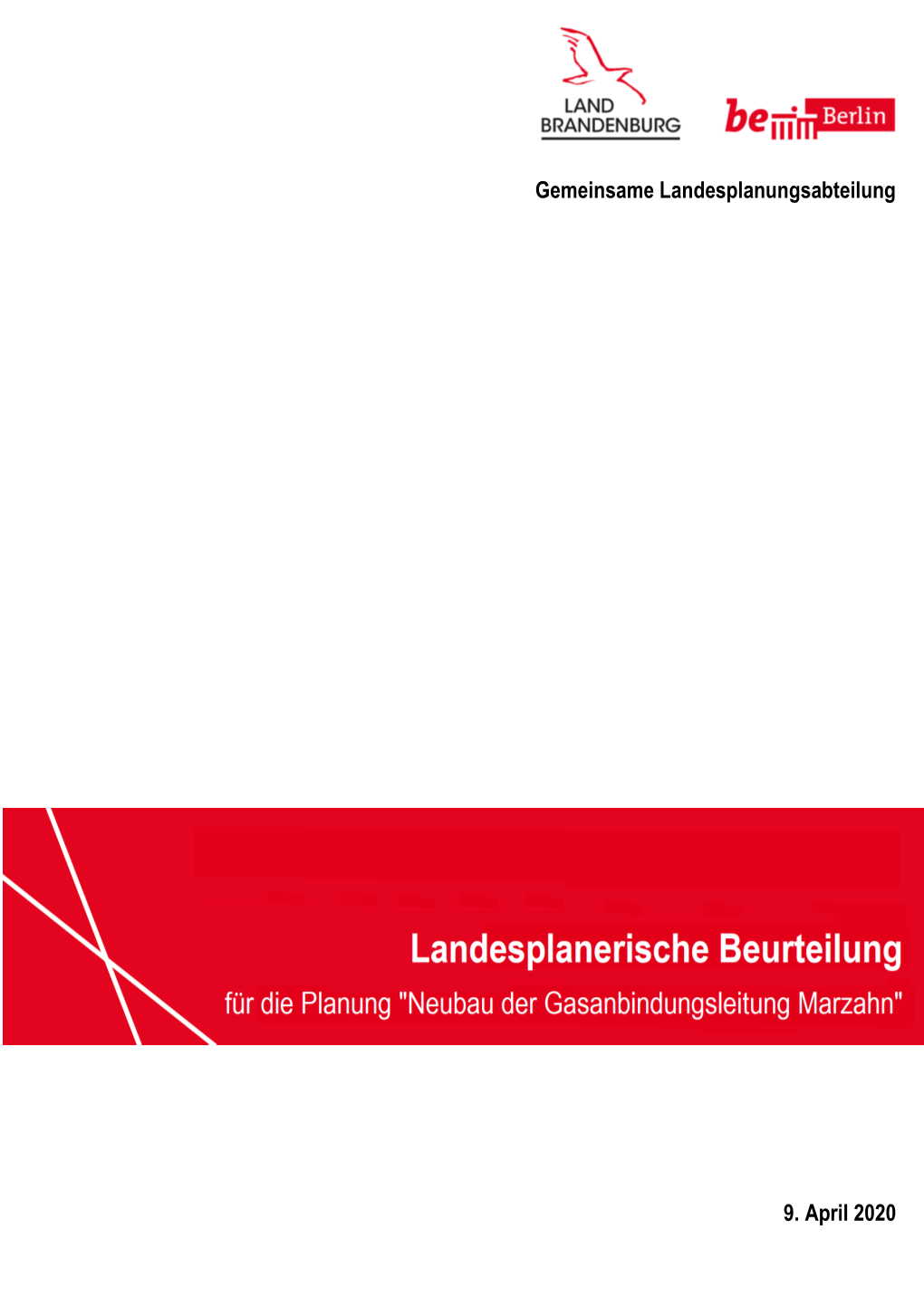 Landesplanerische Beurteilung Neubau Der Gasanbindungsleitung Marzahn