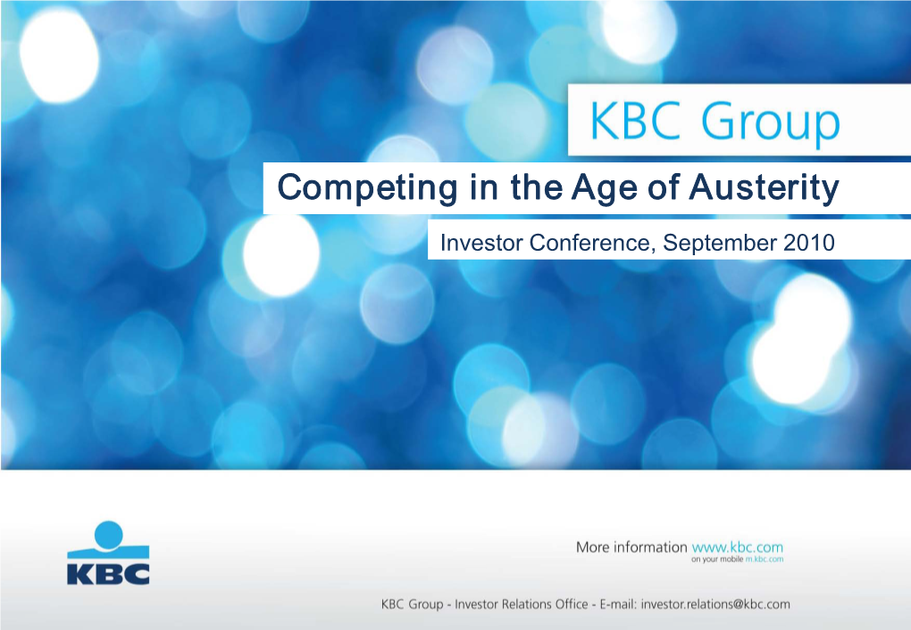 Introduction to KBC Group