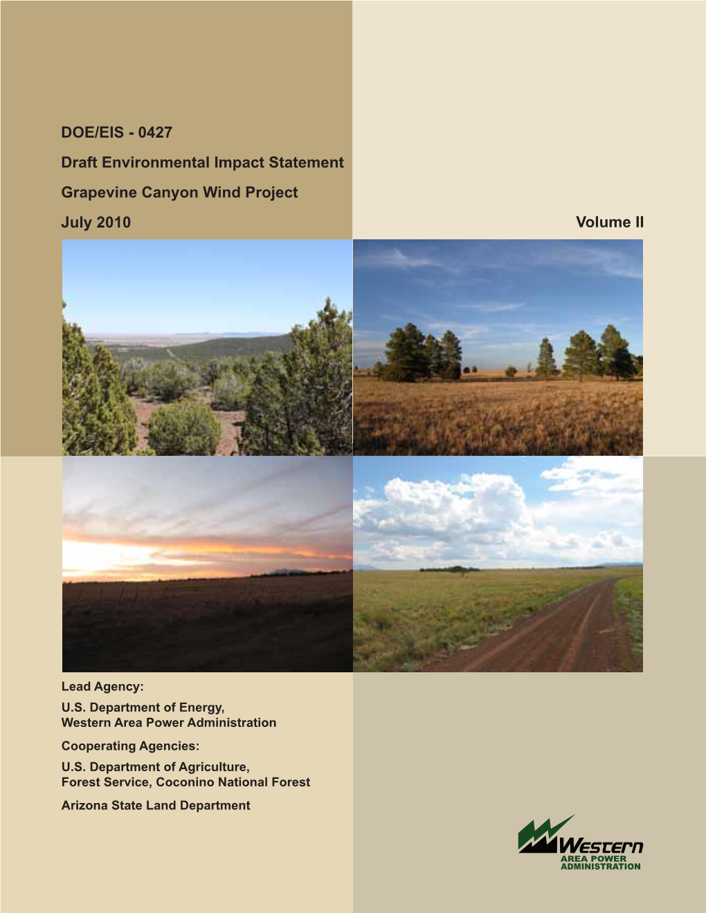 DOE/EIS - 0427 Draft Environmental Impact Statement Grapevine Canyon Wind Project July 2010 Volume II