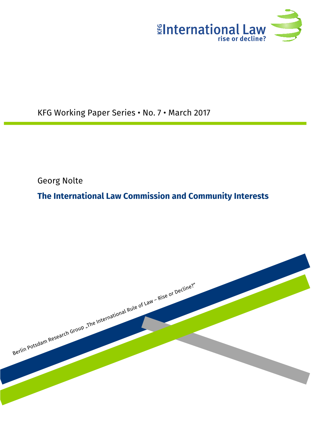 KFG Working Paper Series • No. 7 • March 2017 Georg Nolte The