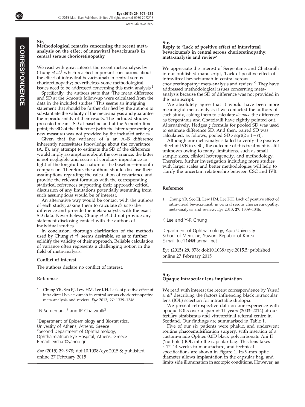 Opaque Intraocular Lens Implantation