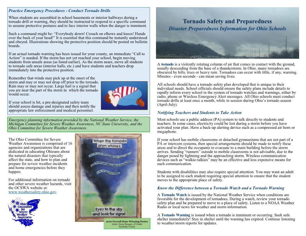 Tornado Safety & Preparedness for Schools