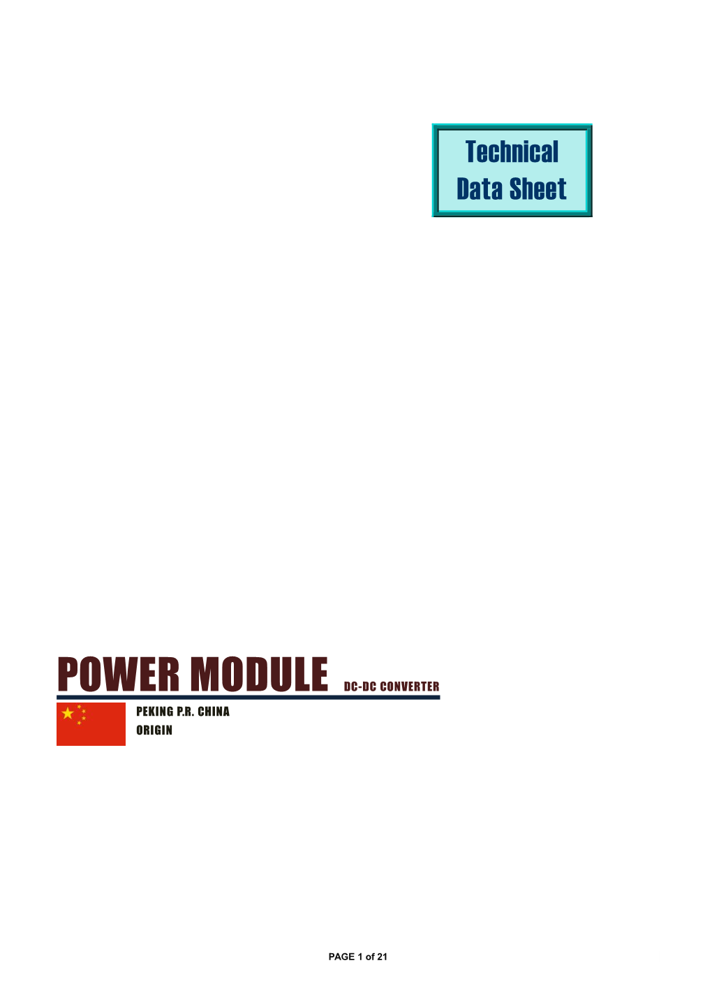 Power Module Dc-Dc Converter Peking P.R
