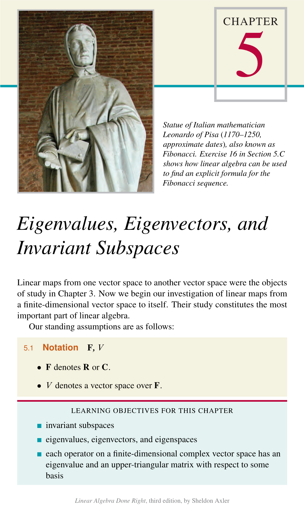 Eigenvalues, Eigenvectors, and Invariant Subspaces