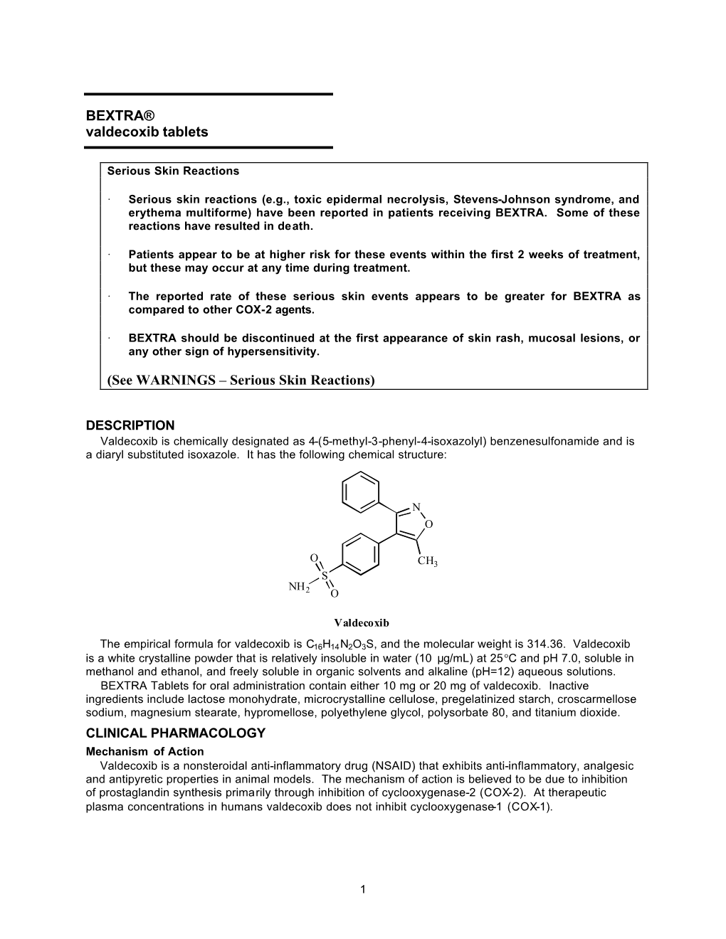 Valdecoxib Tablets