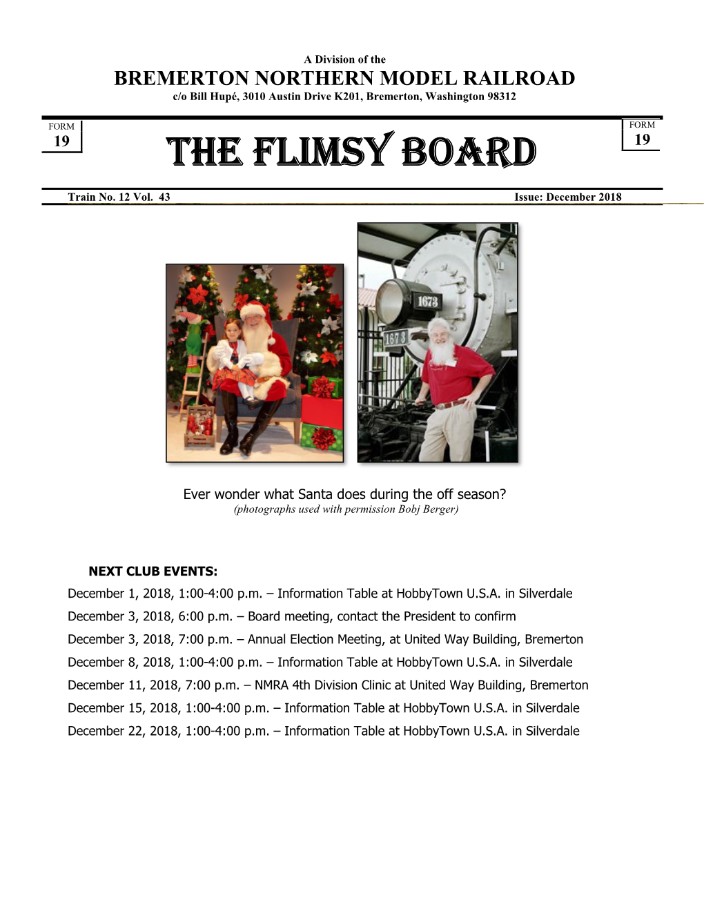 The Semaphore Board December 2018