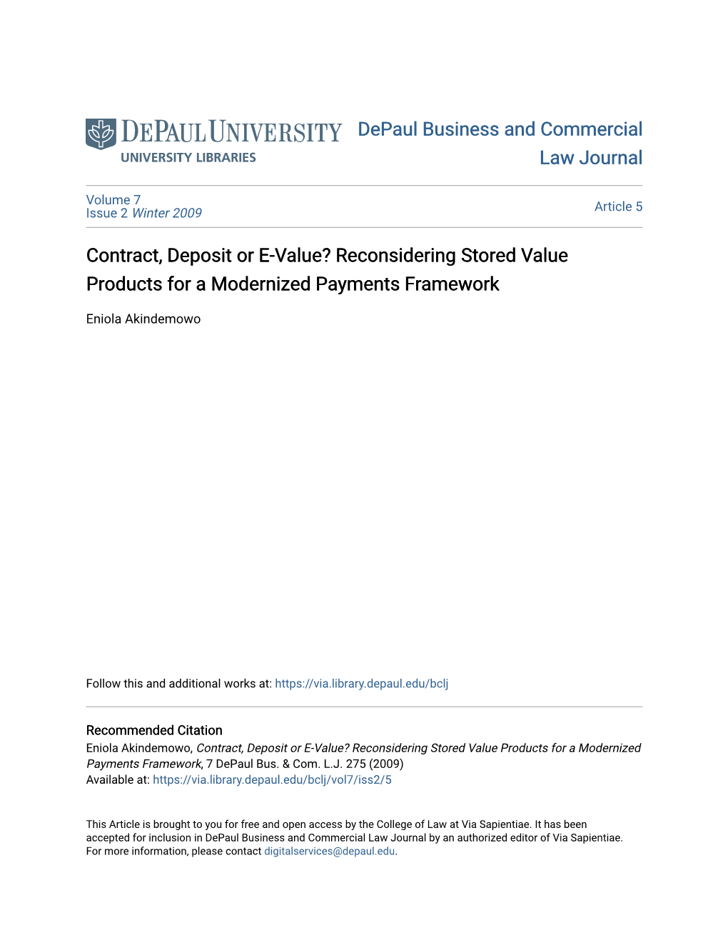 Reconsidering Stored Value Products for a Modernized Payments Framework