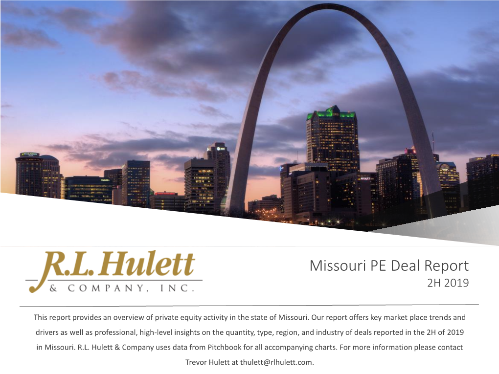 Missouri PE Deal Report 1H 2019