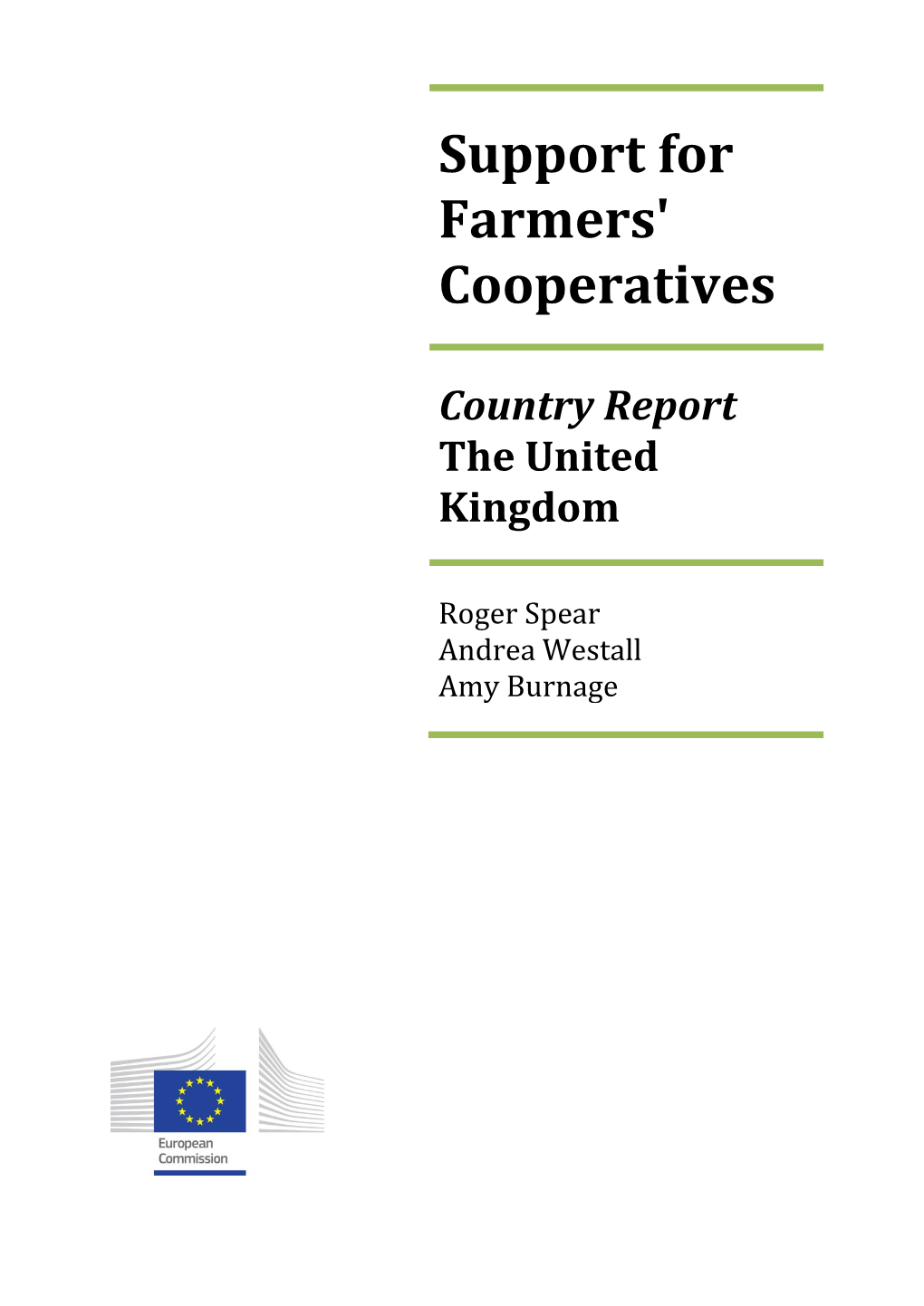 Support for Farmers' Cooperatives Country Report the United Kingdom