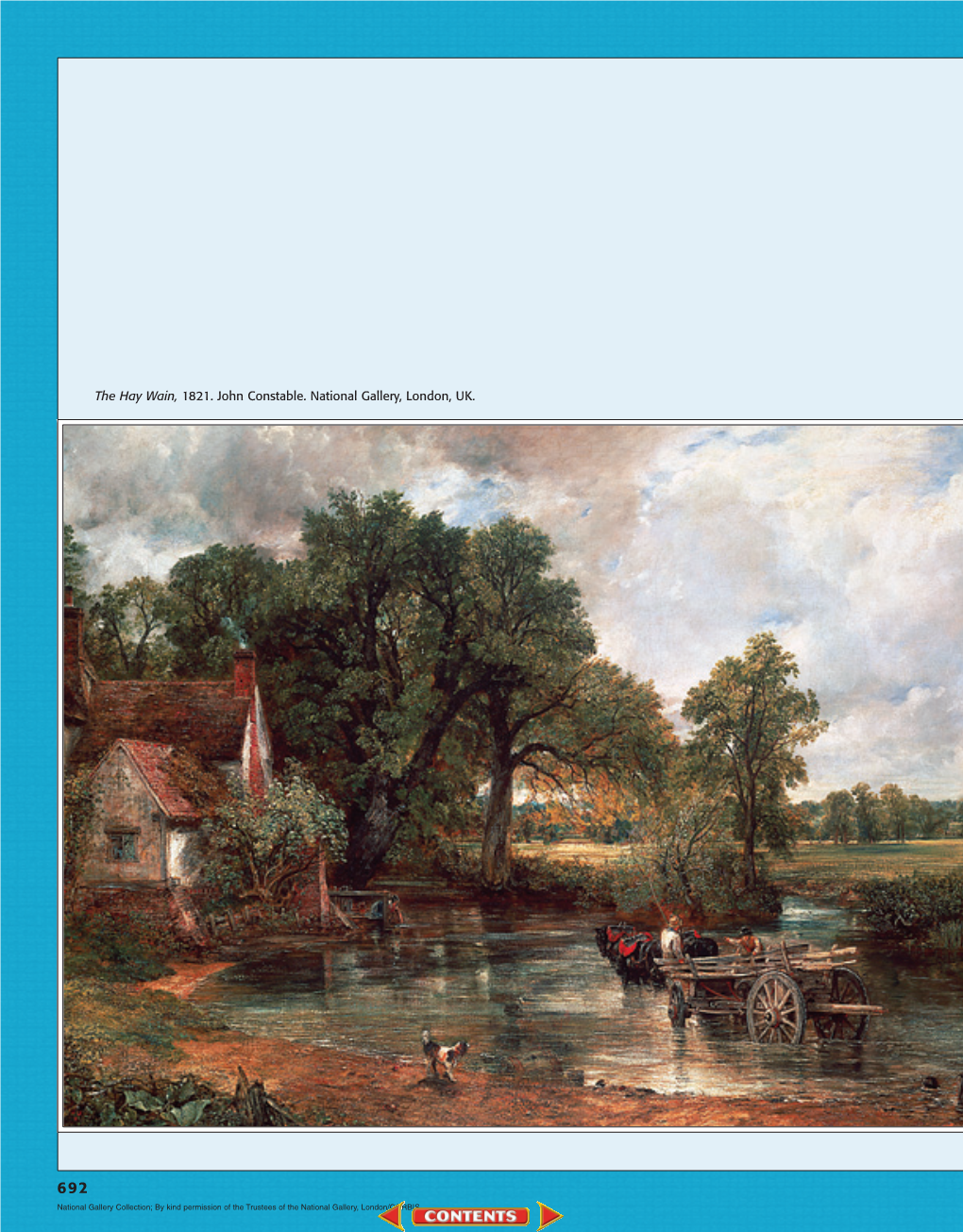 The Hay Wain, 1821. John Constable. National Gallery, London, UK