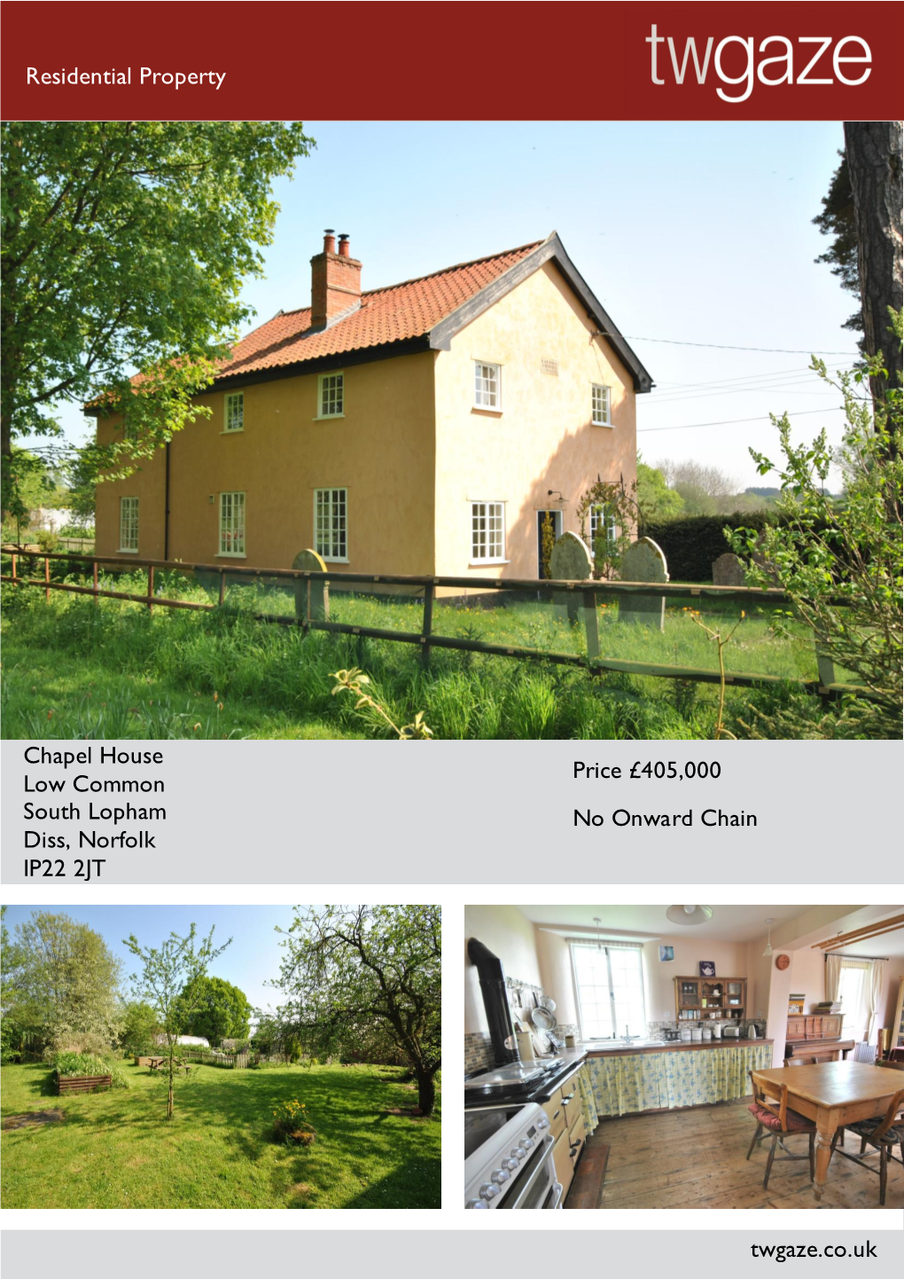 Residential Property Chapel House Low Common South Lopham Diss