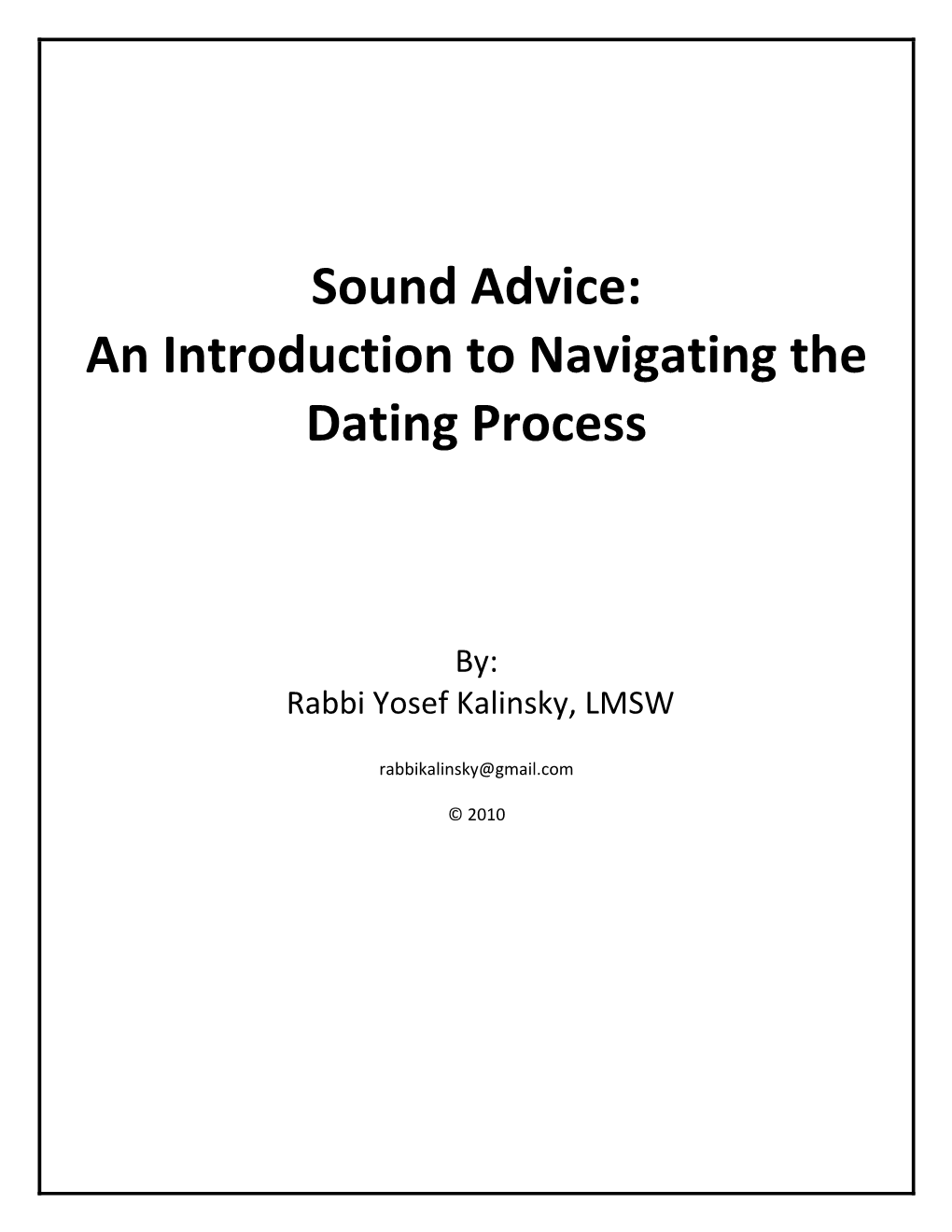 An Introduction to Navigating the Dating Process