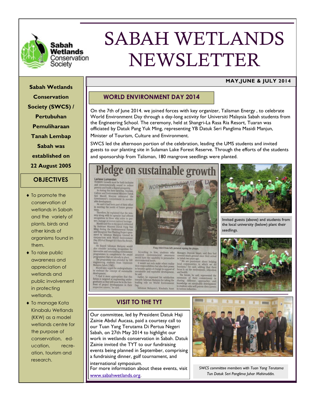 Sabah Wetlands Newsletter