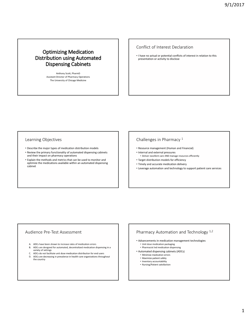 Optimizing Medication Distribution Using Automated Dispensing