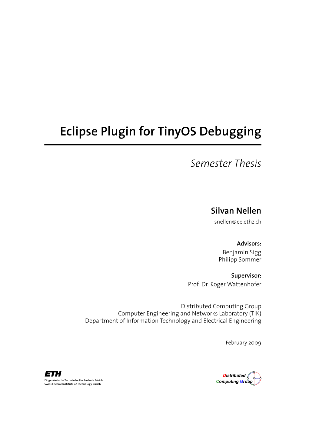 Eclipse Debug Plugin for Tinyos
