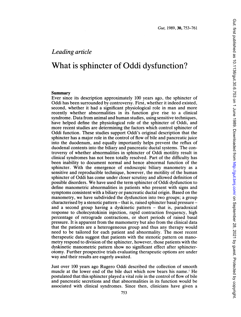 What Is Sphincter of Oddi Dysfunction?