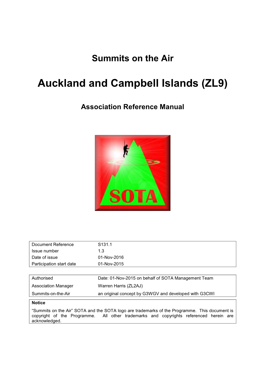 Summits on the Air Auckland and Campbell Islands