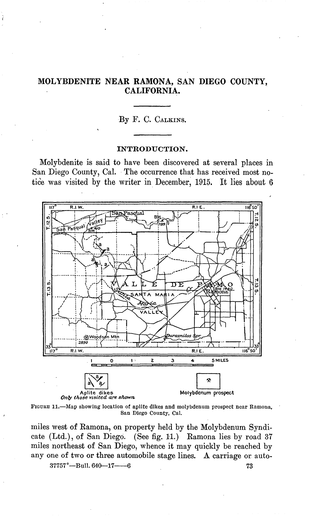 Molybdenite Near Ramona, San Diego County, California