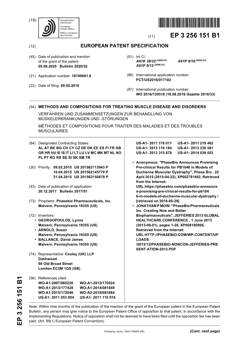 Methods and Compositions for Treating Muscle Disease and Disorders