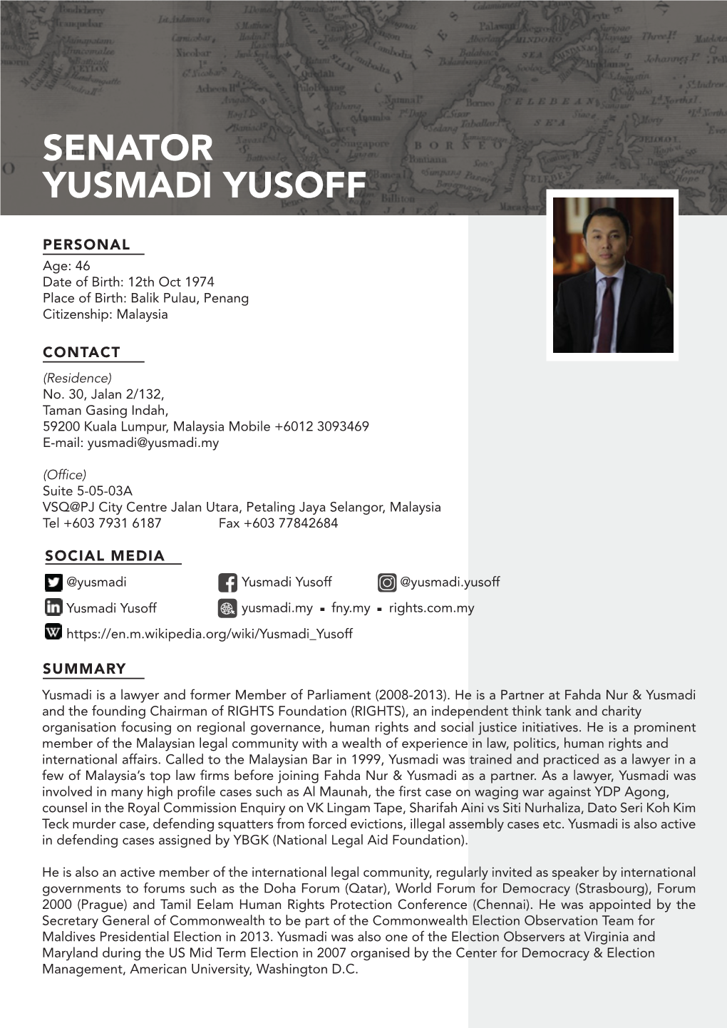 Senator Yusmadi Yusoff Cv