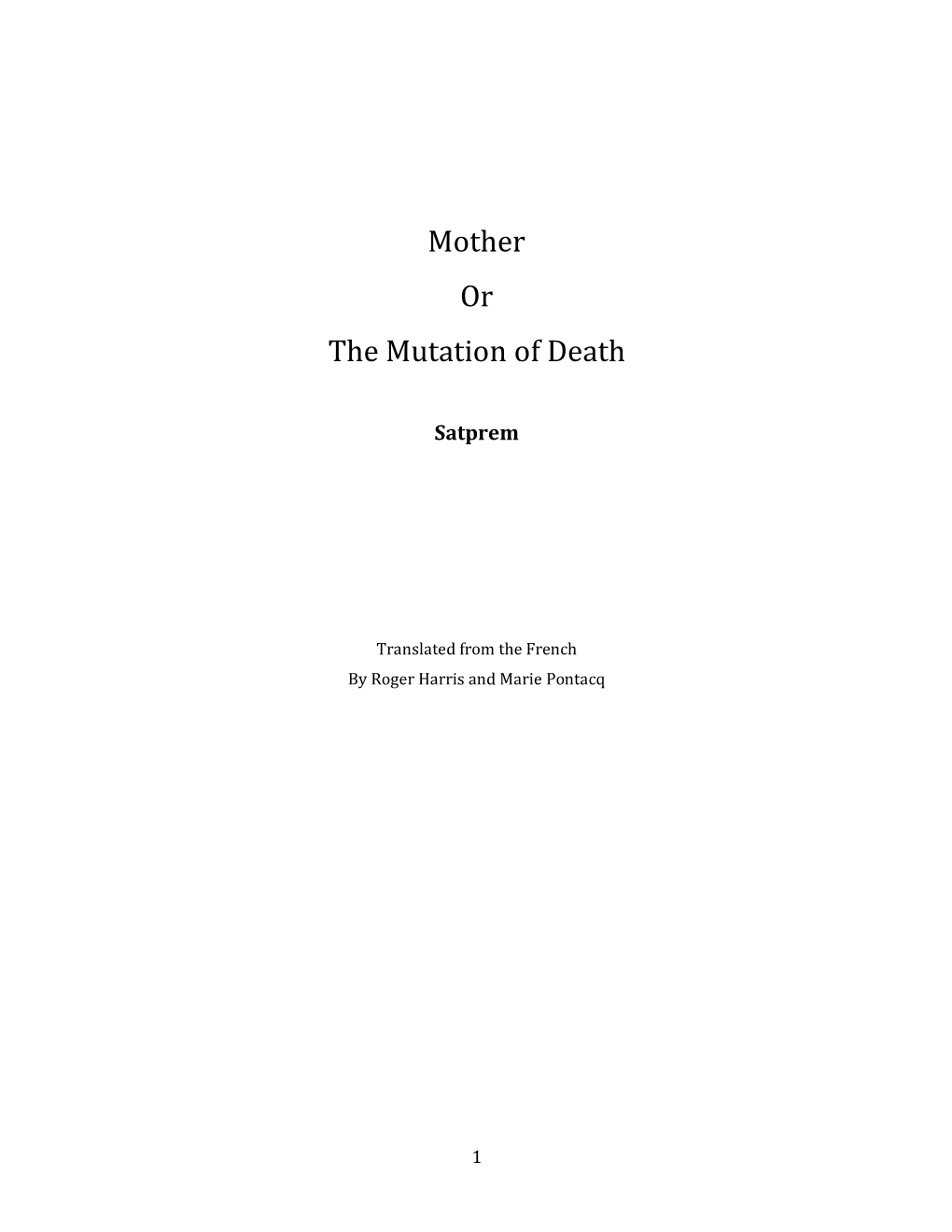 Mutation of Death (PDF)