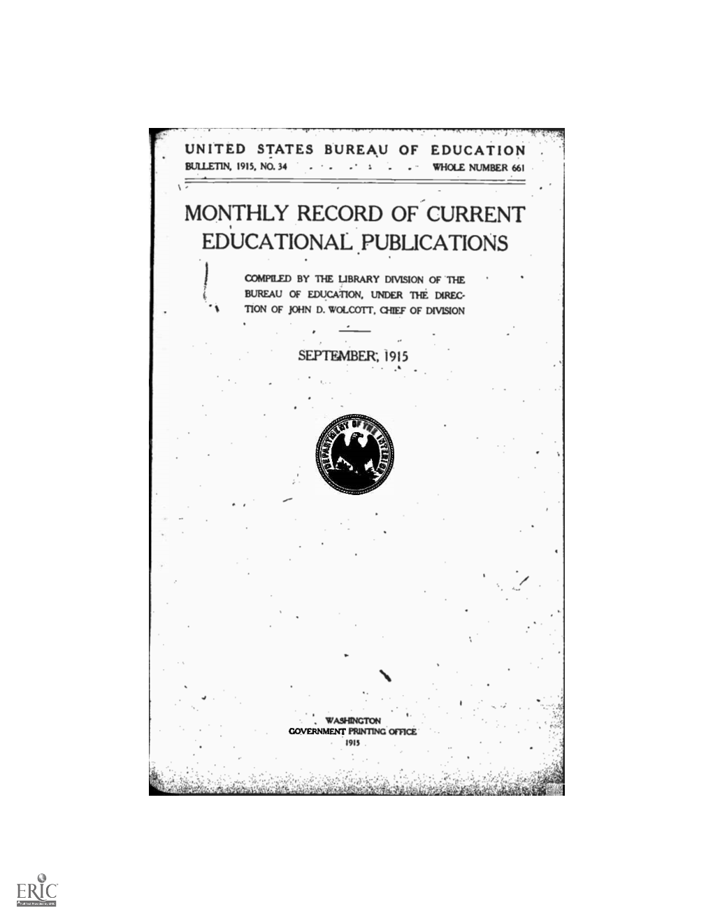 Monthly Record of Current Educational Publications