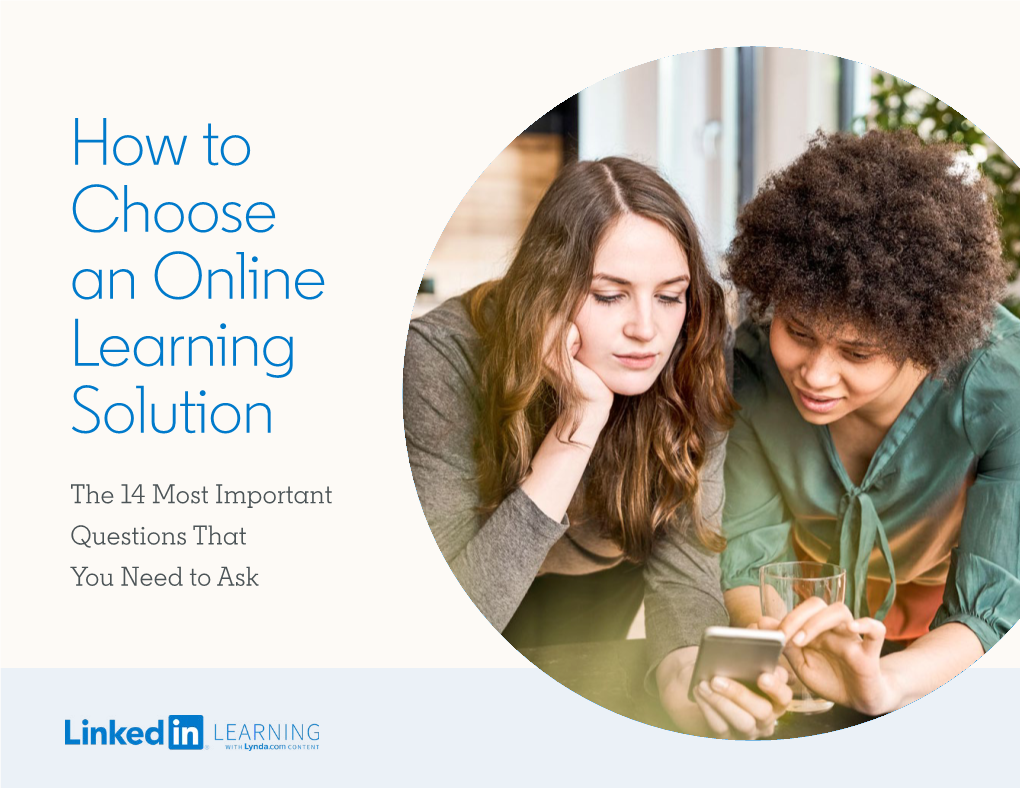 How to Choose an Online Learning Solution