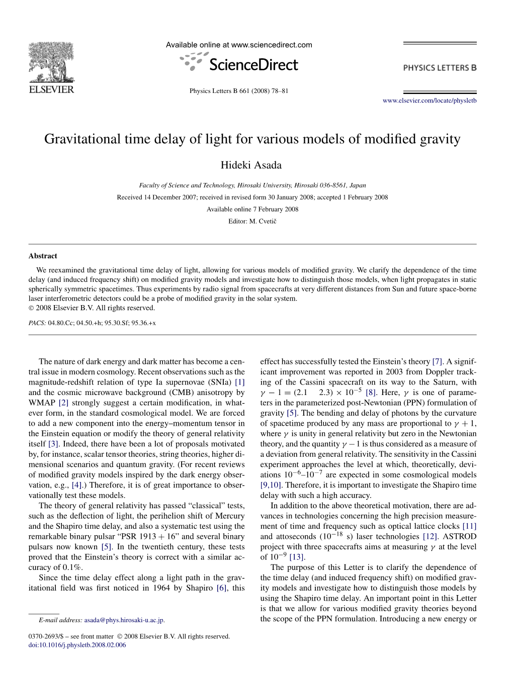 Gravitational Time Delay of Light for Various Models of Modified Gravity