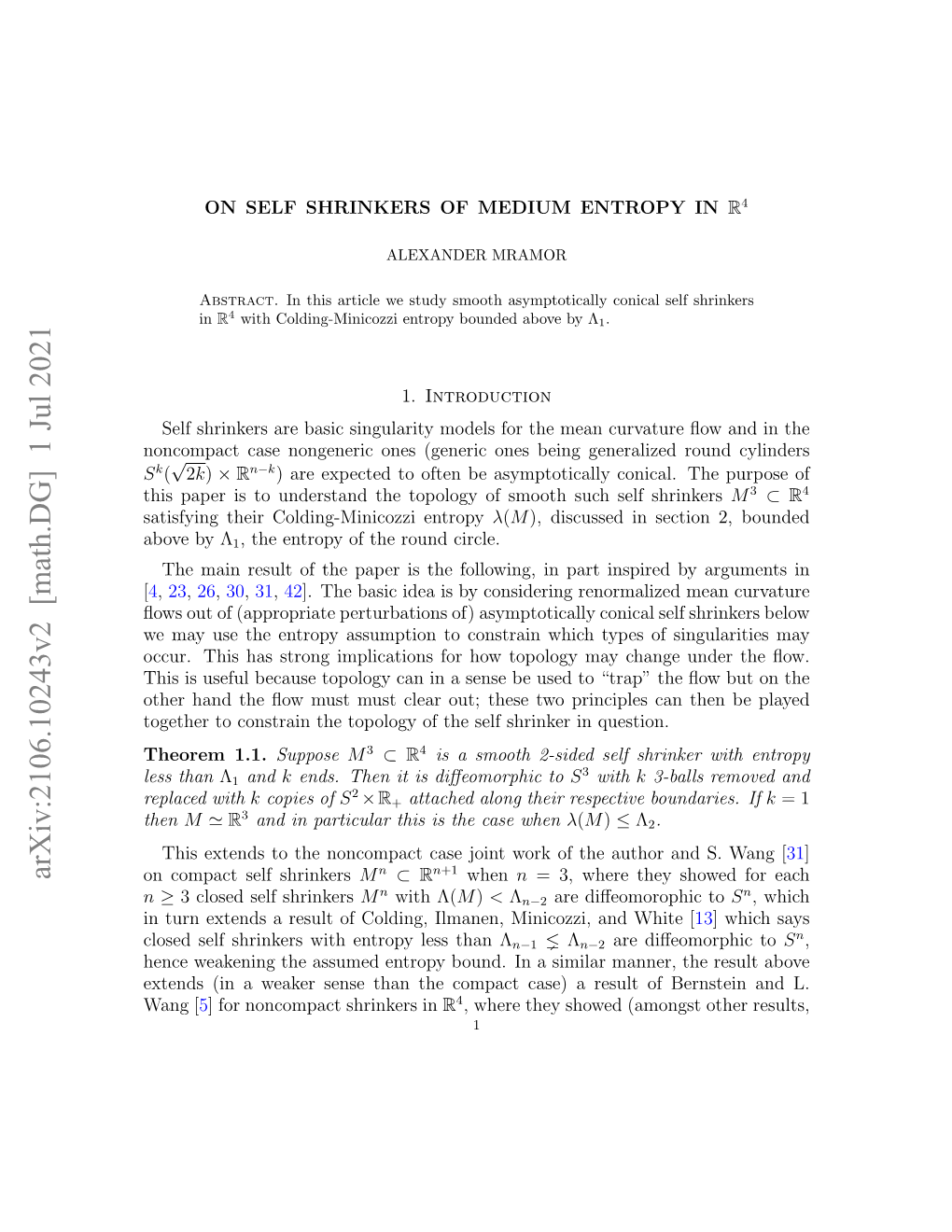 Arxiv:2106.10243V2 [Math.DG] 1 Jul 2021