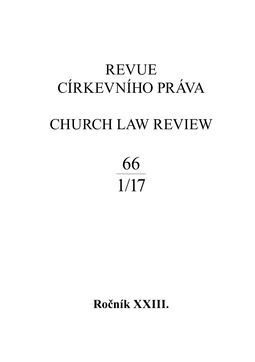 Revue Církevního Práva 66.Indd