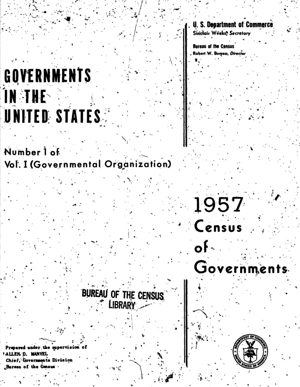 1957 Census of Governments-Vol. 1 No. 1