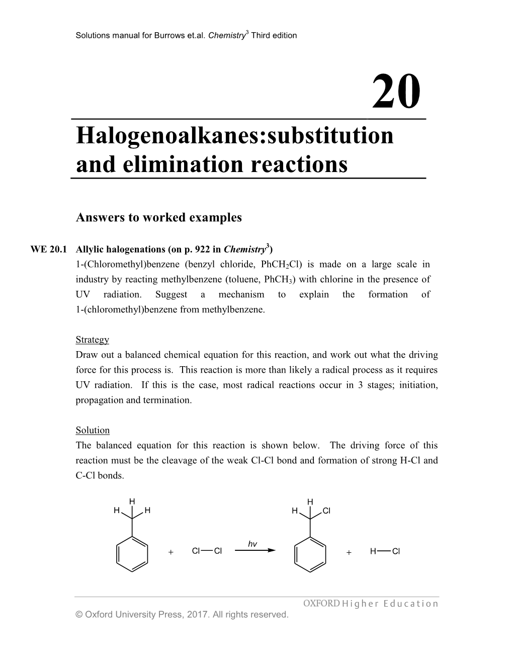 Halogenoalkanes:Substitution and Elimination Reactions