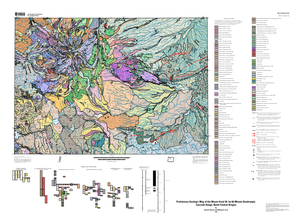 Preliminary Geologic Map of the Mount Hood 30- by 60-Minute