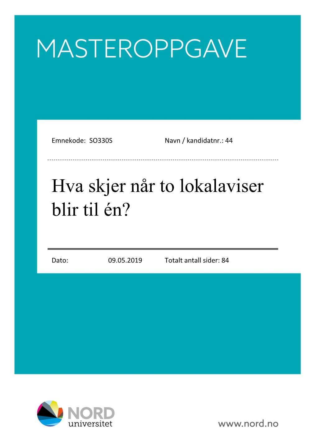 Hva Skjer Når to Lokalaviser Blir Til Én?