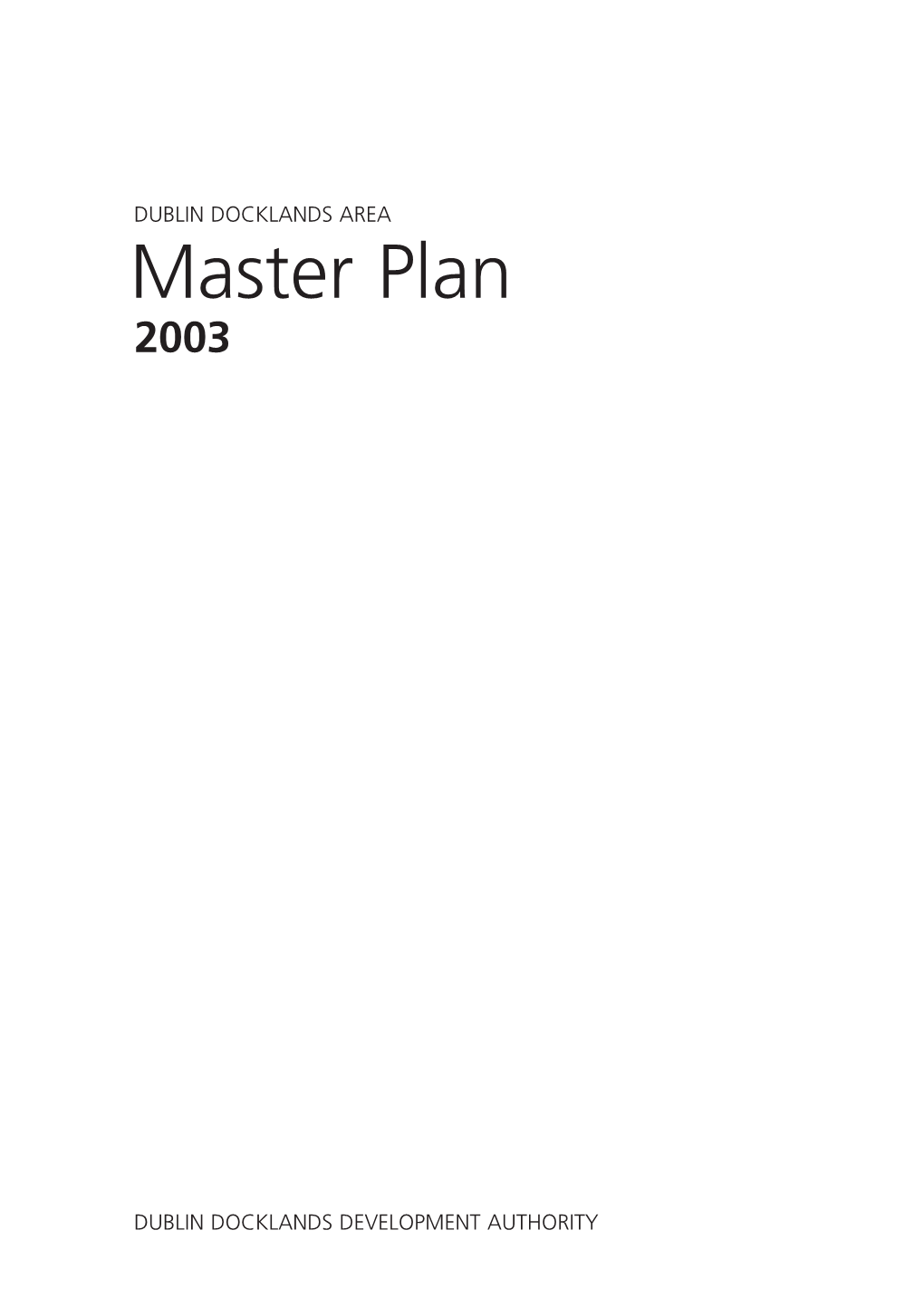 Master Plan 2003