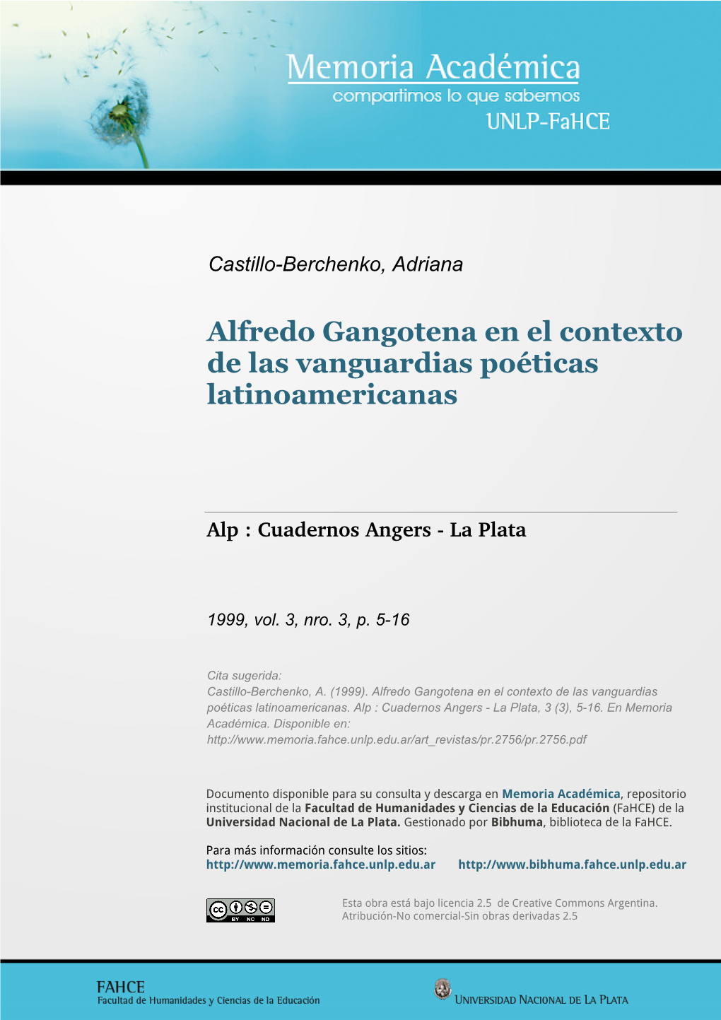 Alfredo Gangotena En El Contexto De Las Vanguardias Poéticas Latinoamericanas