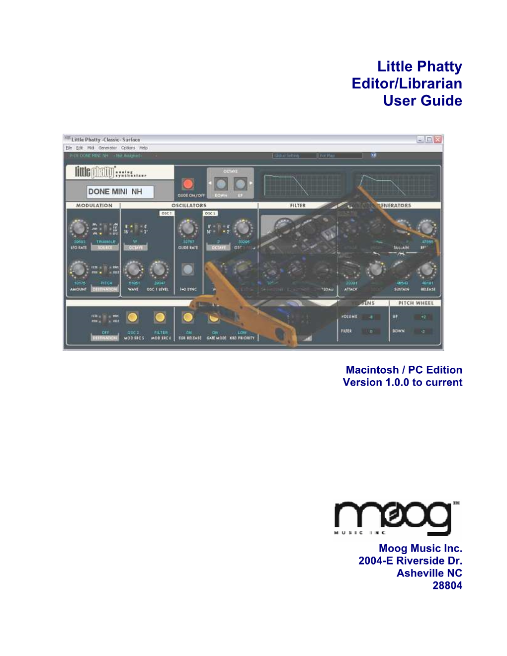 Little Phatty Editor/Librarian User Guide