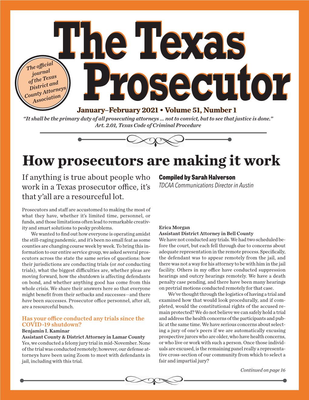 Texas Prosecutor 2017 Redesign