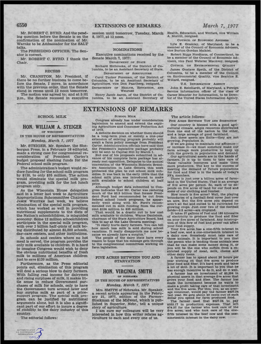 March '7, 1977 EXTENSIONS of REMARKS 65~ Under Some of the Proposed Regulation• 4