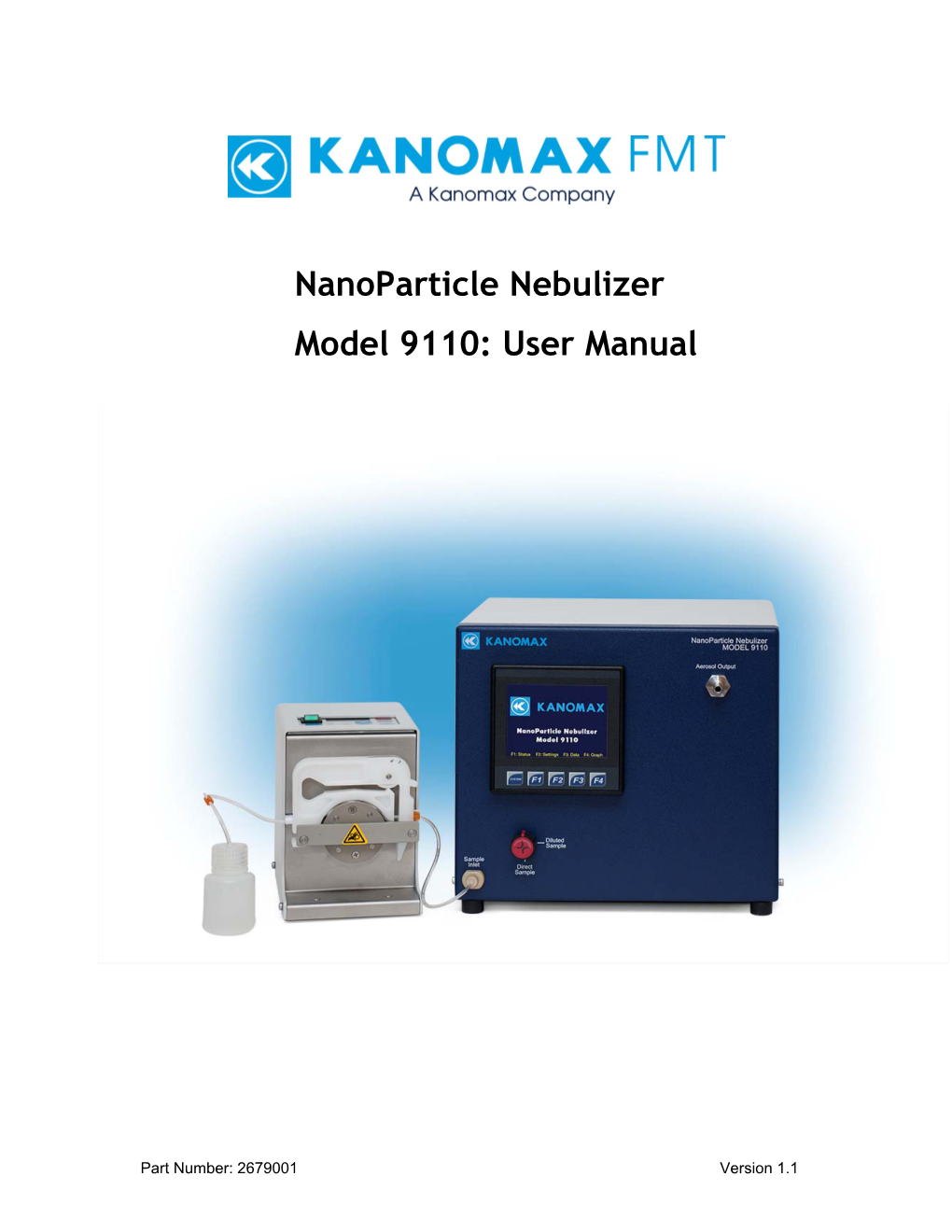 Nanoparticle Nebulizer Model 9110: User Manual