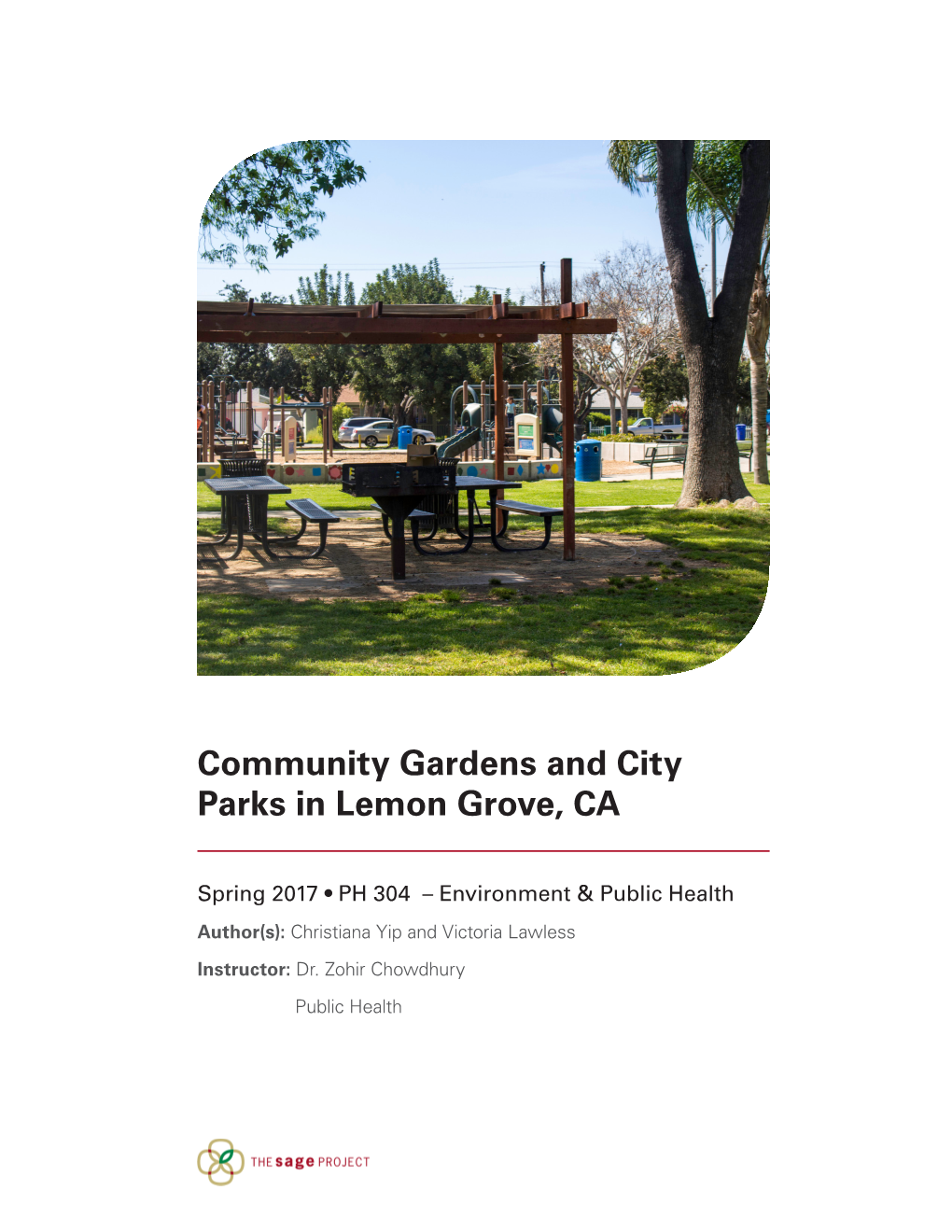 Community Gardens and City Parks in Lemon Grove, CA