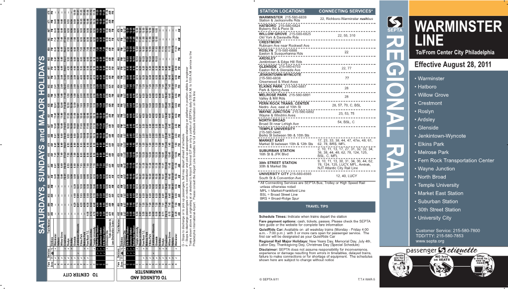 Warminster Line Public Timetable:Layout 1.Qxd