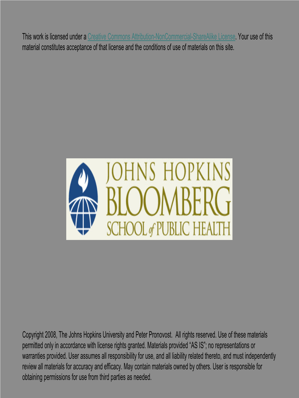 Johns Hopkins Medicine Board of Trustees Briefing