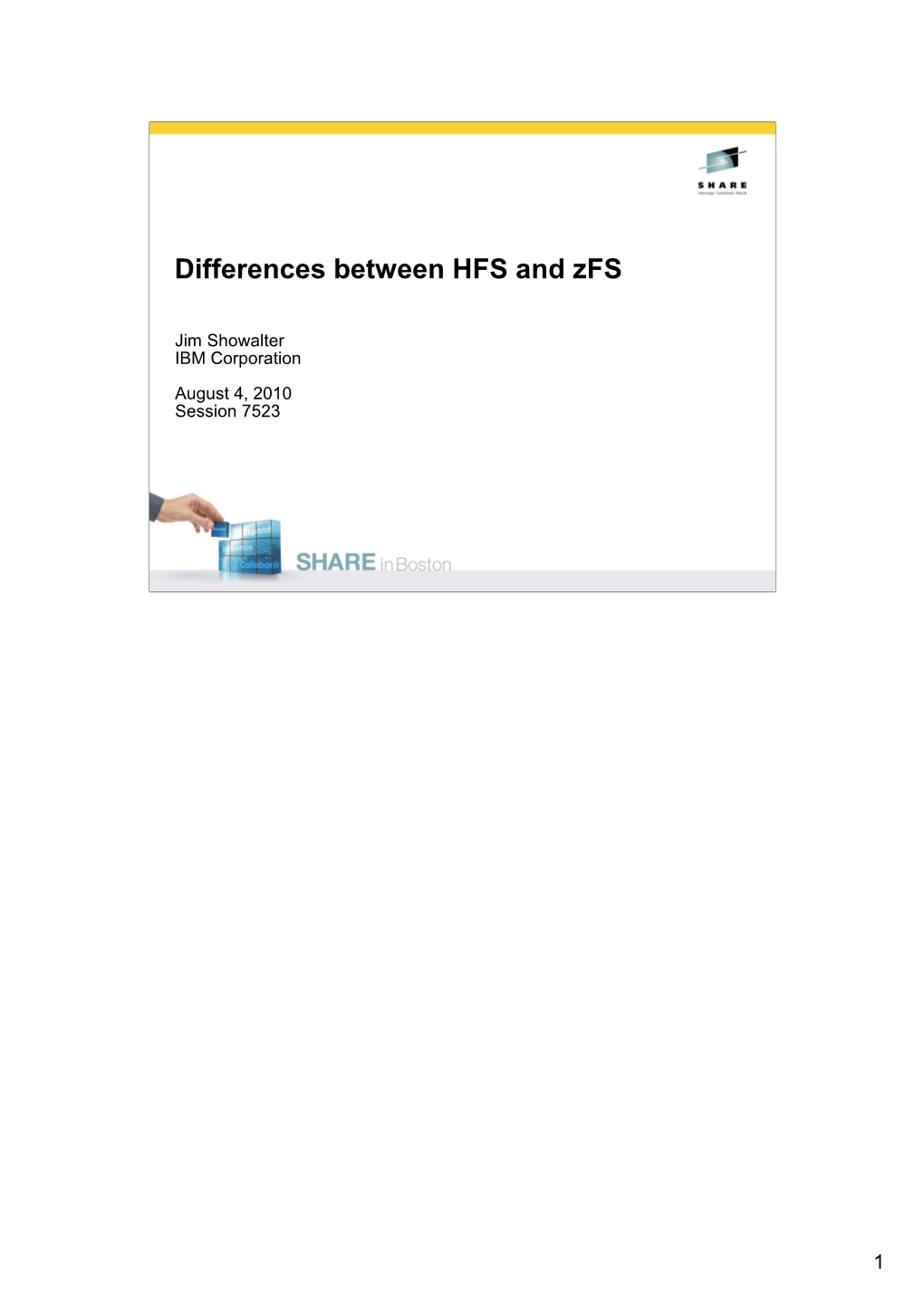 Differences Between HFS and Zfs